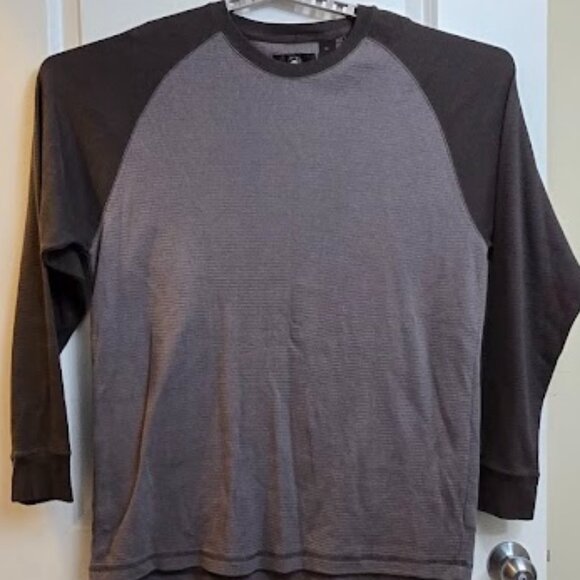 RedHead Men’s XL Gray Black Long Sleeve Raglan Cotton Blend Shirt - Picture 1 of 8